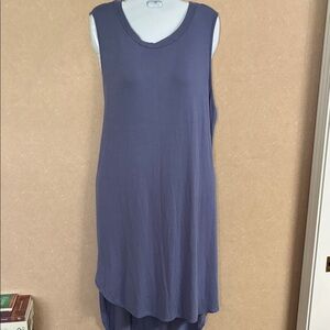 Chic Sleeveless High Low Dress in Blue